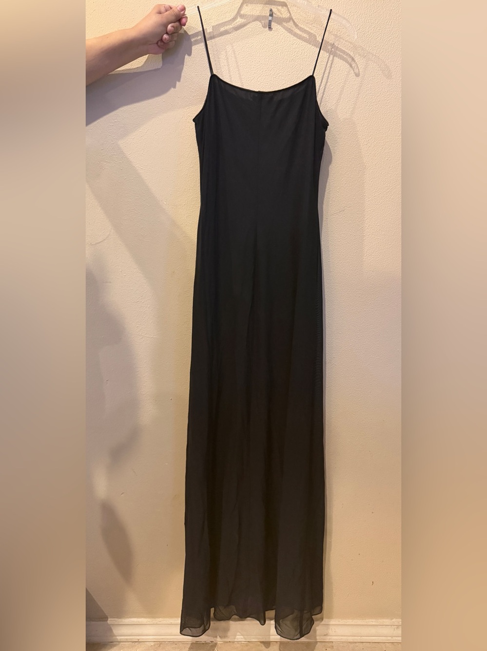 Rimini Black Maxi Dress with Pink & Green Floral Embroidery - Picture 2 of 7
